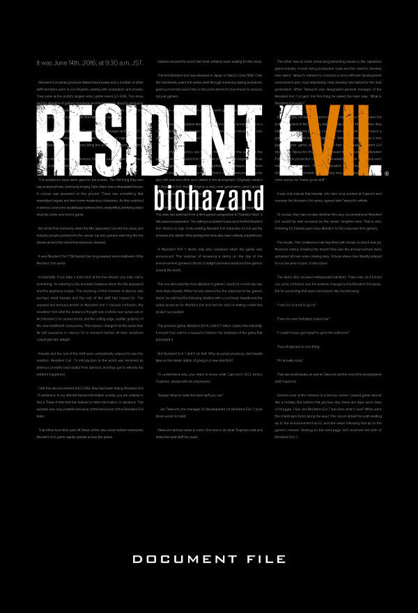 Książka Resident Evil 7: Biohazard Document File